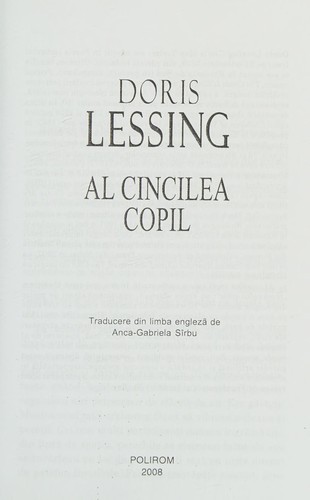 Doris Lessing: Al cincilea copil (Romanian language, 2008, Polirom)