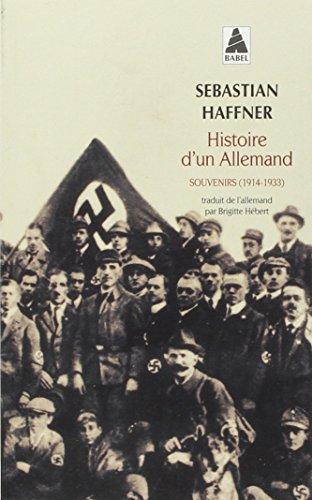 Sebastian Haffner: Histoire d'un Allemand (French language, 2004, Actes Sud)