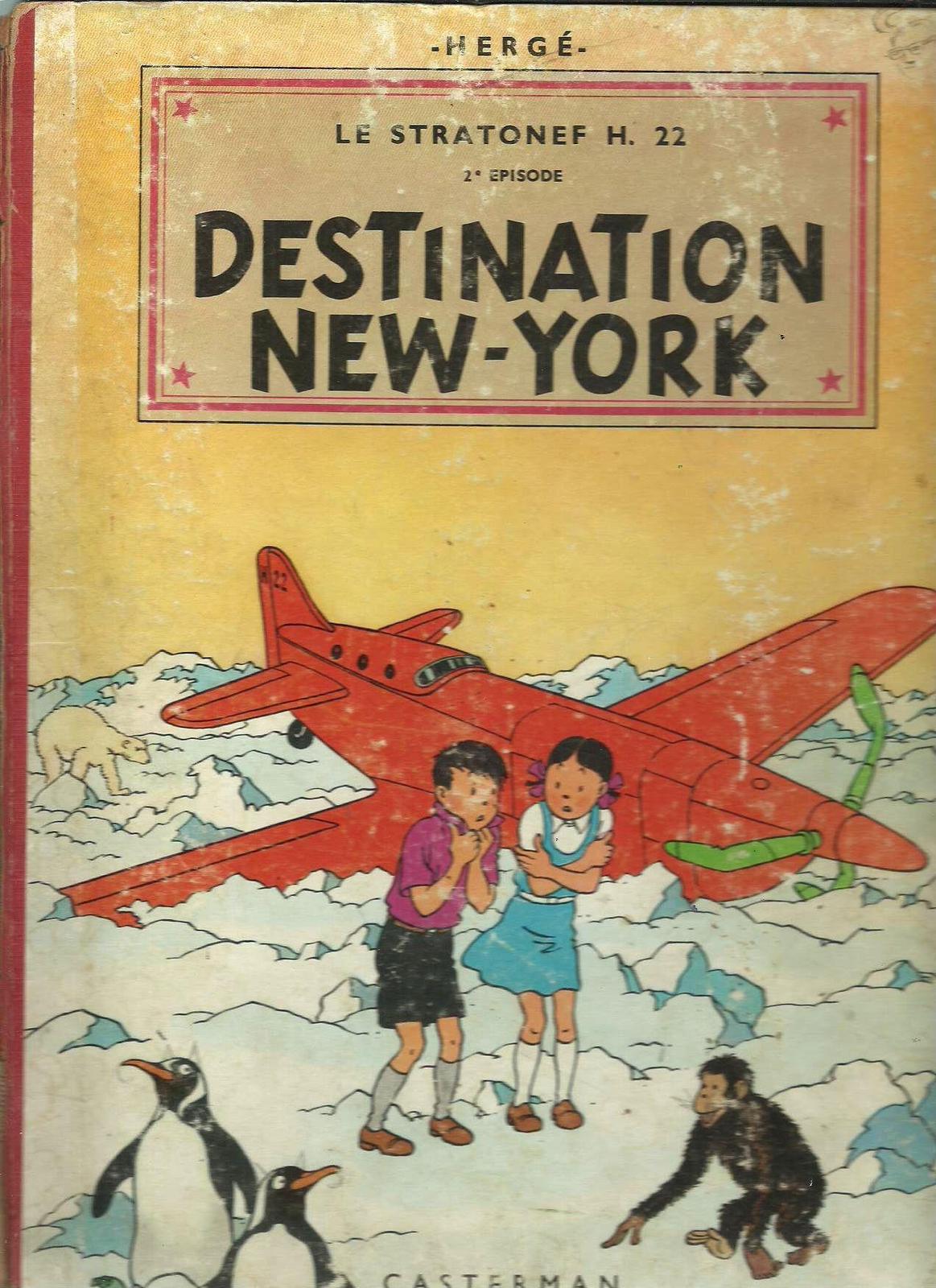 Hergé: Destination New-York (French language, 1951, Casterman)