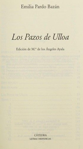 Emilia Pardo Bazán: Los Pazos de Ulloa (Paperback, Spanish language, 2000, Cátedra)