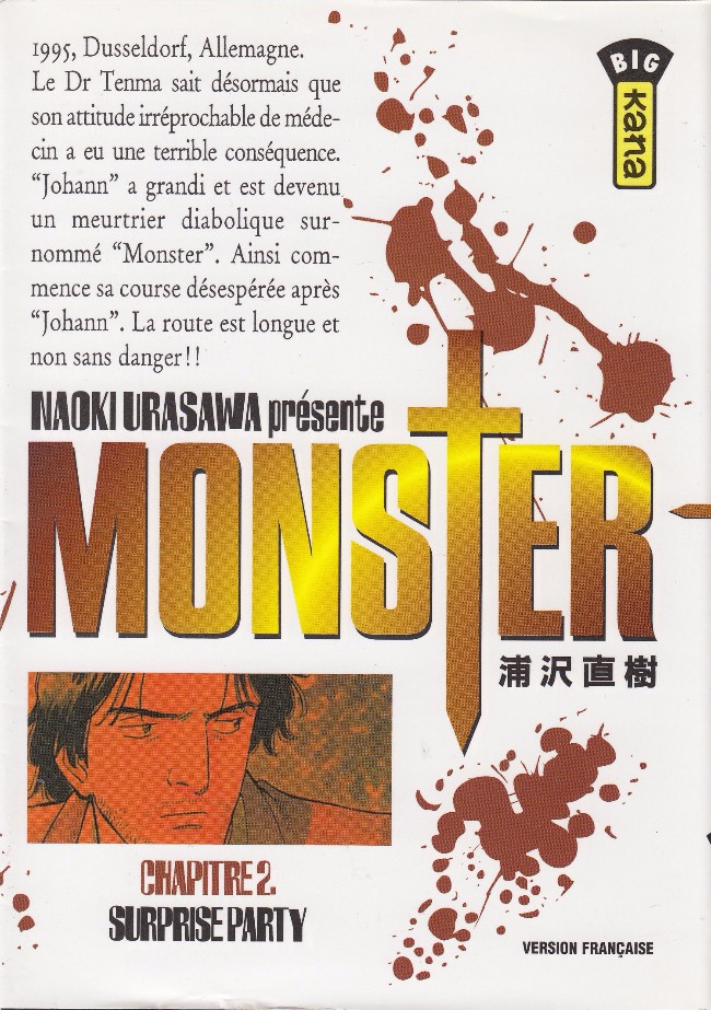 Naoki Urasawa: Monster (chapitre 2) (GraphicNovel, français language, 2001, Kana)