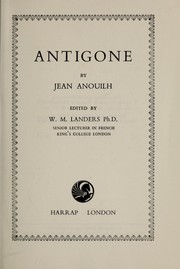 Jean Anouilh: Antigone (1973, Harrap)