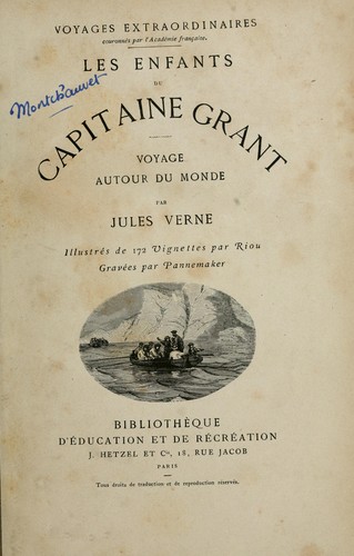 Jules Verne: Les enfants du capitaine Grant (French language, 1868, J. Hetzel)