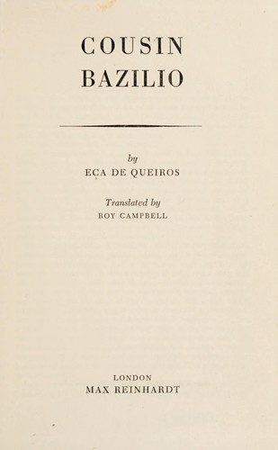 Eça de Queiroz: Cousin Bazilio (M. Reinhardt)