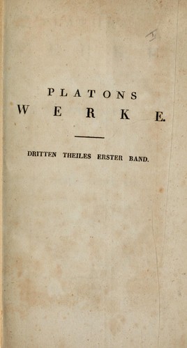 Plato: Platons Staat (German language, 1828, Reimer)