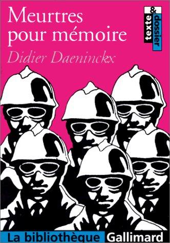 Didier Daeninckx, Marianne Genzling: Meurtres pour mémoire (Paperback, French language, 1999, Gallimard)