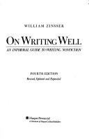 William Zinsser: On writing well (1990, HarperPerennial)