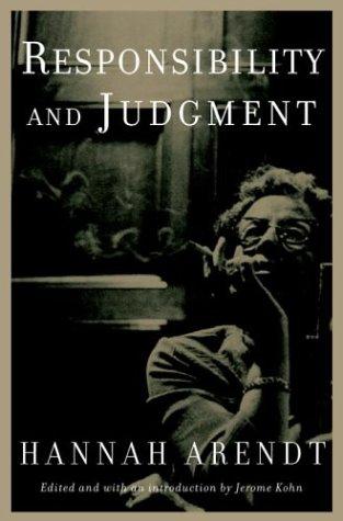 Hannah Arendt: Responsibility and Judgment (Hardcover, Schocken)
