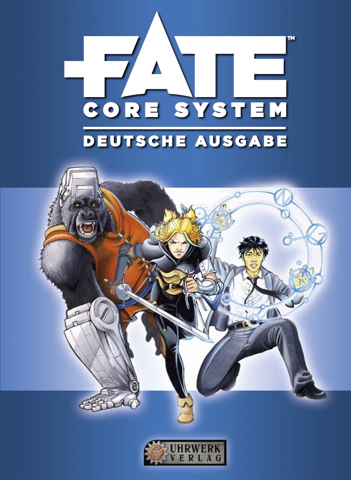 Leonard Balsera, Brian Engard, Mike Olson, Fred Hicks, Rob Donaghue: FATE Core System (Hardcover, german language, 2014, Uhrwerk Verlag, 500 nuances de geek)