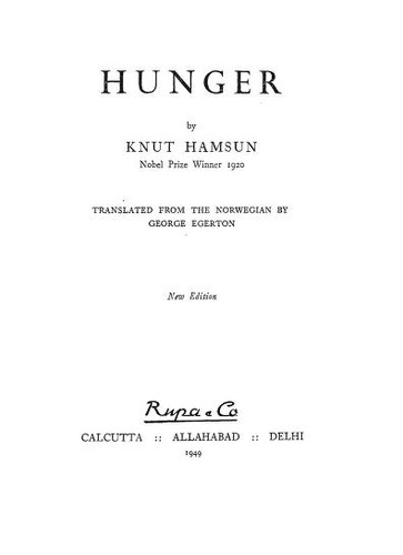 Knut Hamsun: Hunger (1949, Rupa & Co.)