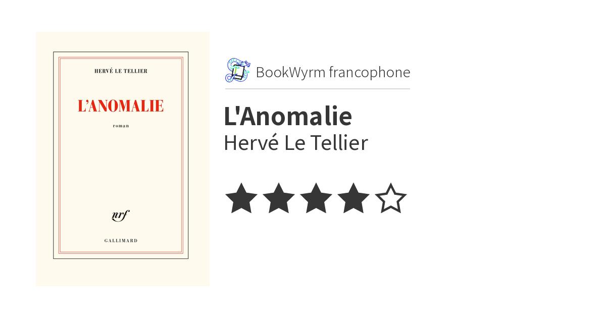 Couverture du livre l'Anomalie, aux éditions Folio / Gallimard.